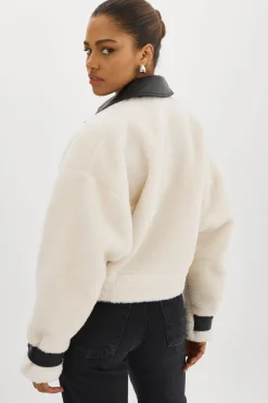 Clearance LAMARQUE NOLA | Sherpa Jacket Off White