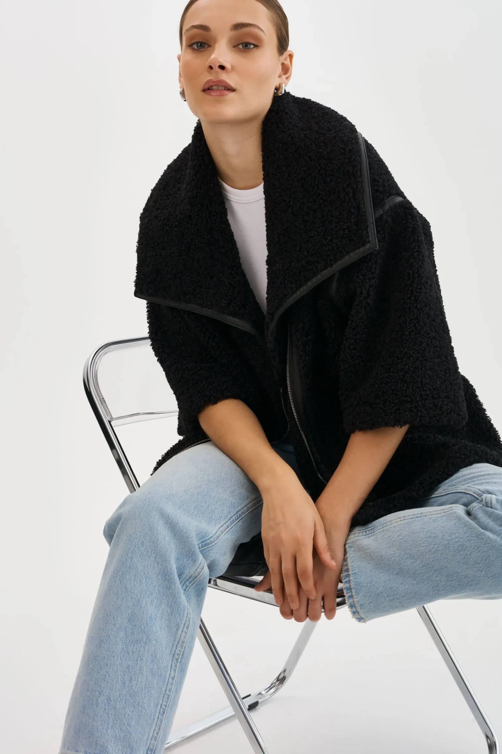 Sale LAMARQUE OHANNA | Sherpa Coat Black