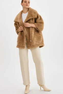 Shop LAMARQUE OHANNA | Sherpa Coat CARAMEL