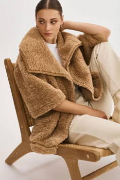 Shop LAMARQUE OHANNA | Sherpa Coat CARAMEL