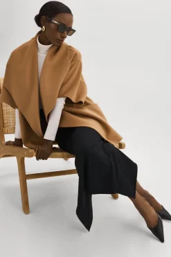 New LAMARQUE PENELOPE | Double Face Wool Coat Camel