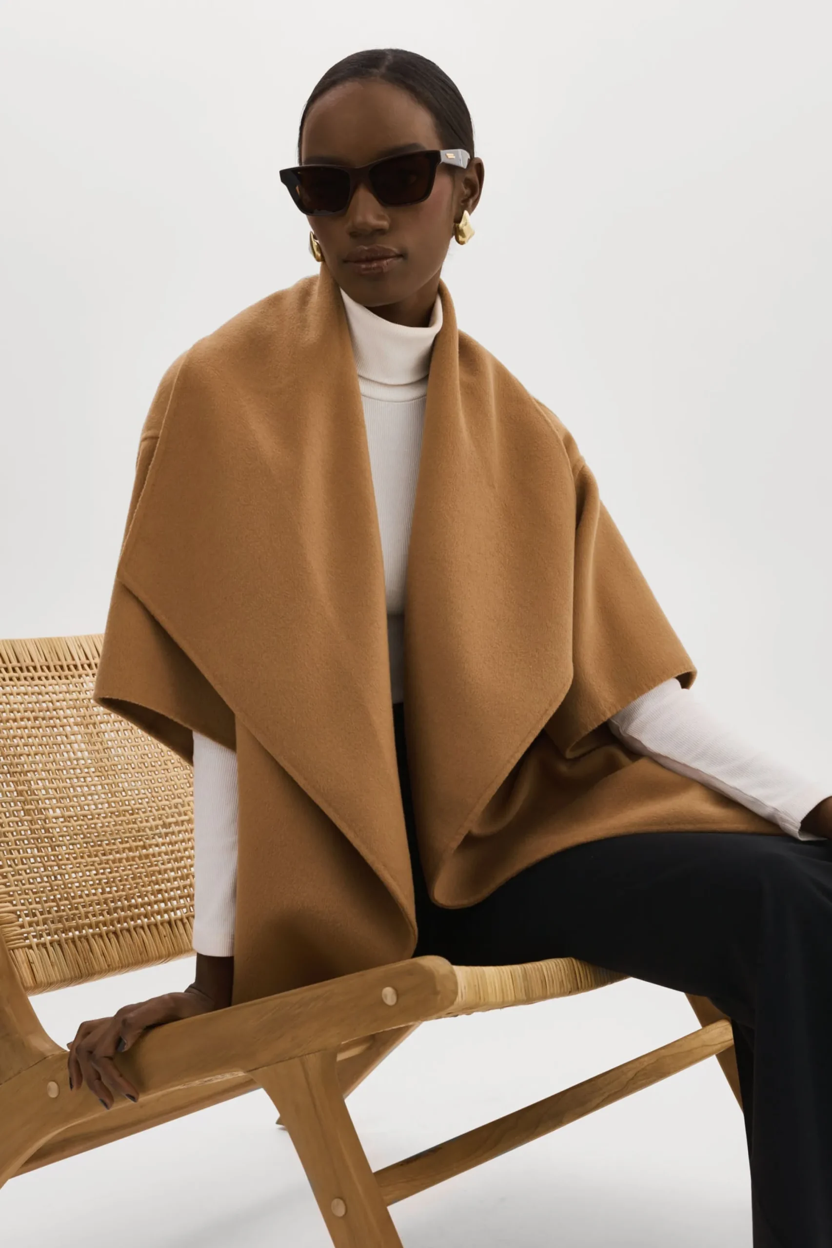 New LAMARQUE PENELOPE | Double Face Wool Coat Camel