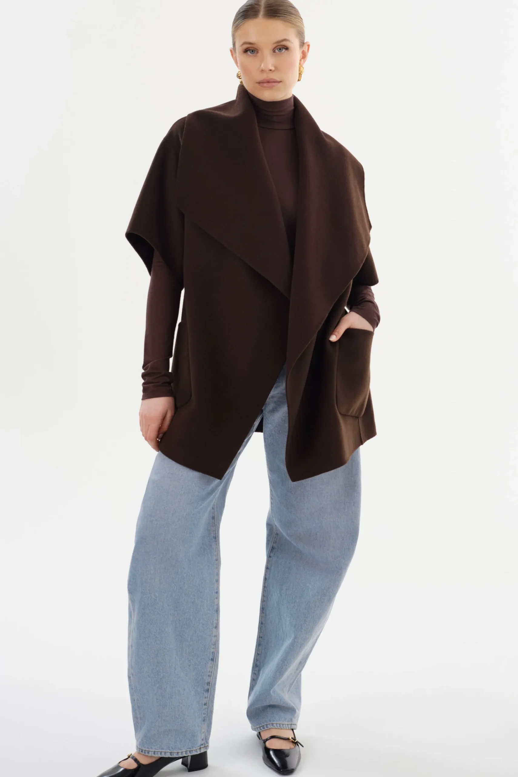 Online LAMARQUE PENELOPE | Double Face Wool Coat Dark Brown