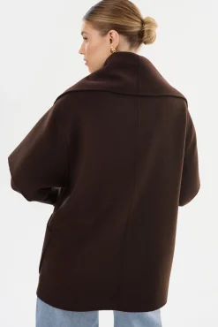 Online LAMARQUE PENELOPE | Double Face Wool Coat Dark Brown