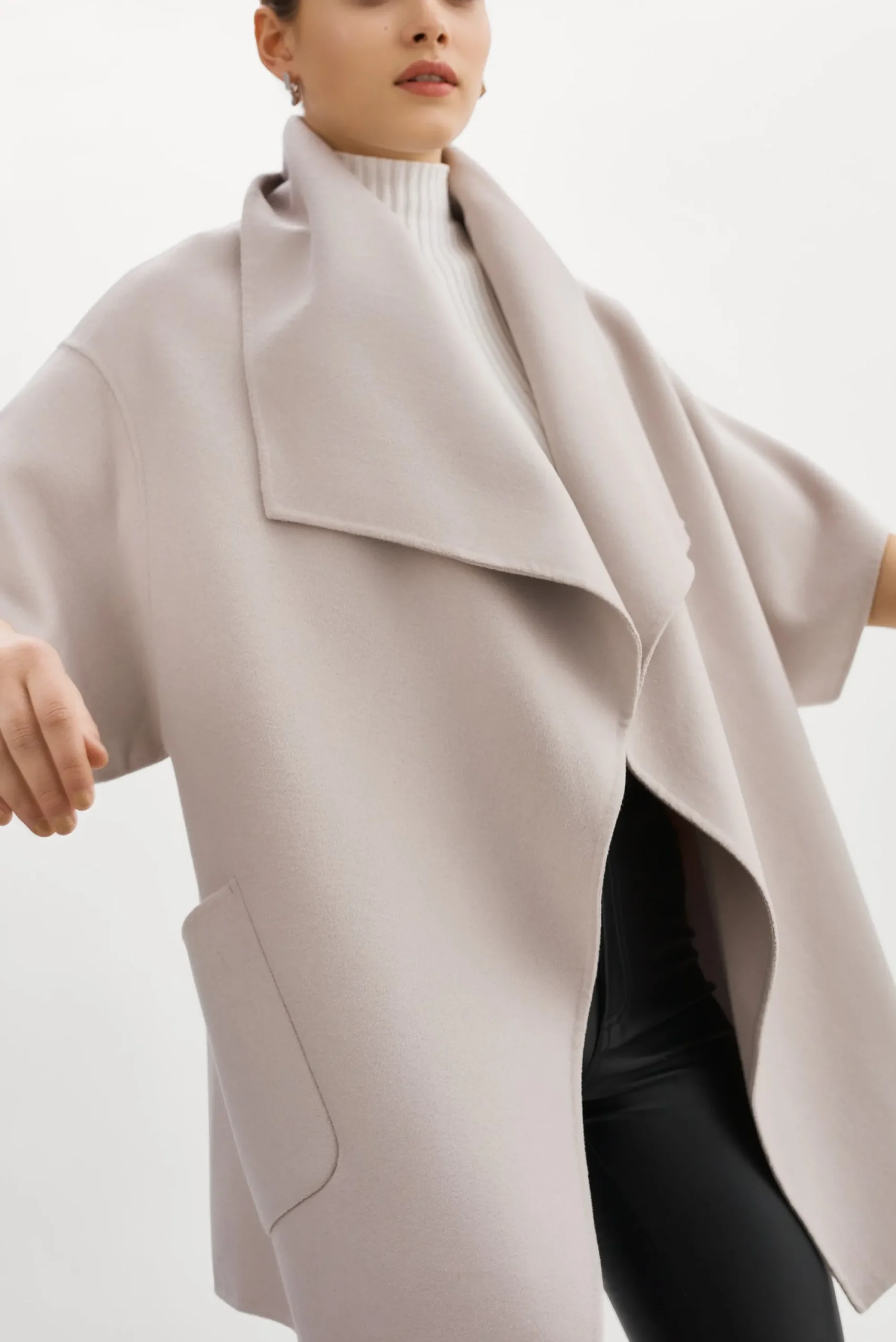 Clearance LAMARQUE PENELOPE | Double Face Wool Coat Feather Grey