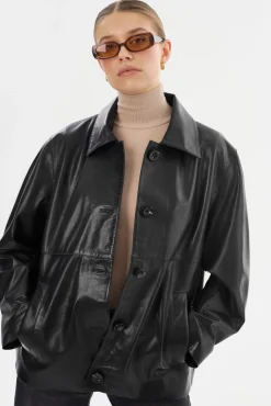 Discount LAMARQUE PRESLEY | Leather Shacket Black