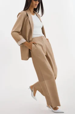 Discount LAMARQUE QUIRINA | Leather Blazer Beige
