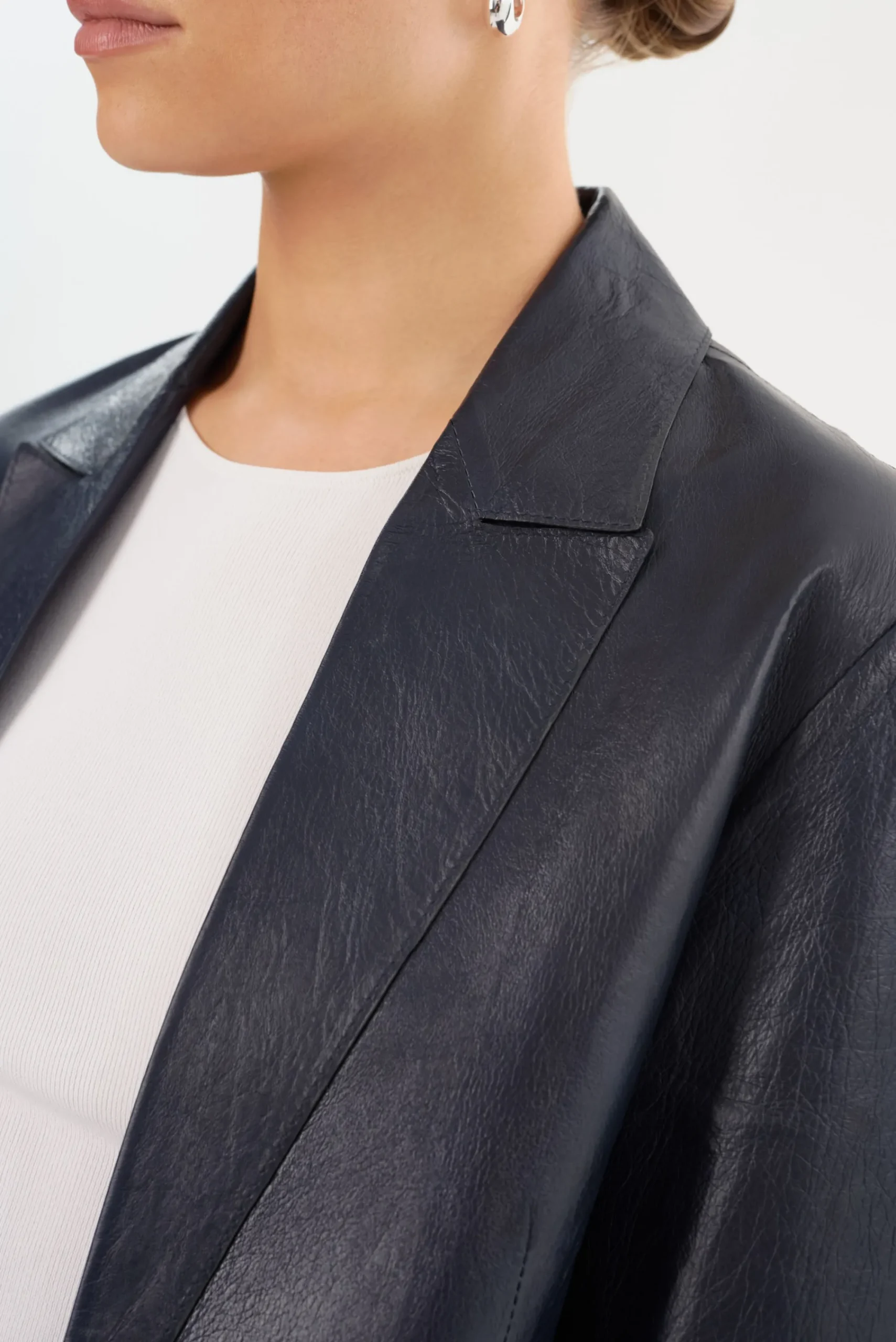 Clearance LAMARQUE QUIRINA | Leather Blazer Navy