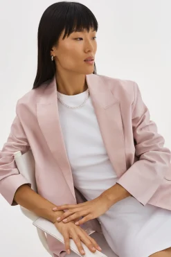 Discount LAMARQUE QUIRINA | Leather Blazer Rose