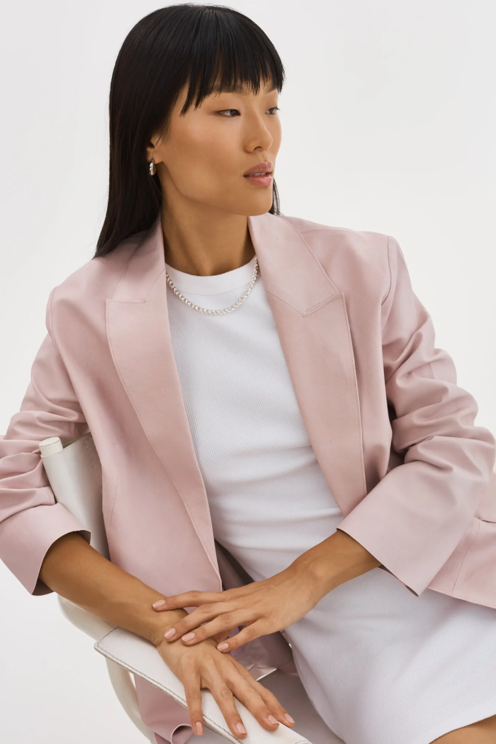 Discount LAMARQUE QUIRINA | Leather Blazer Rose