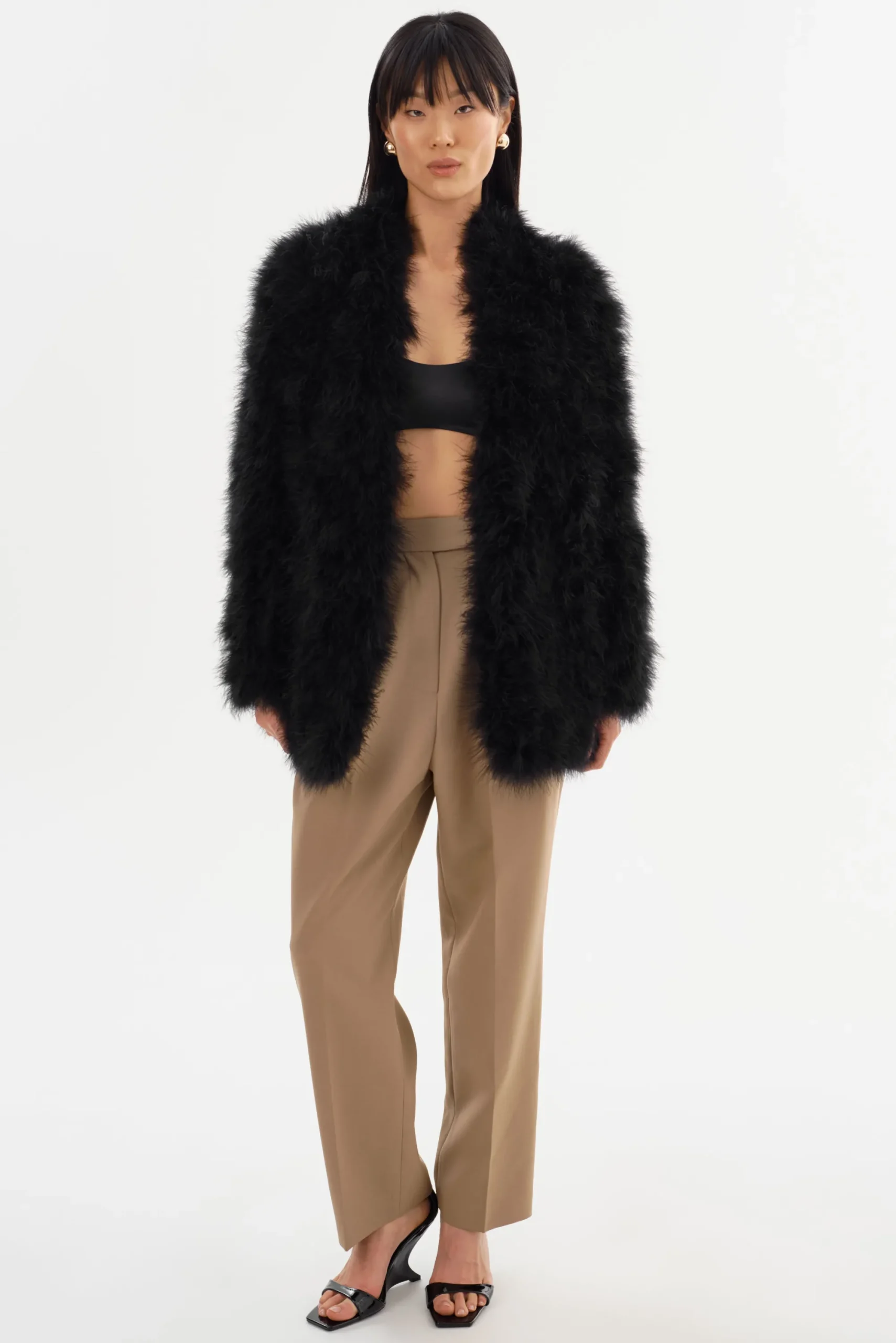 Best Sale LAMARQUE RABEA | Feather Coat Black