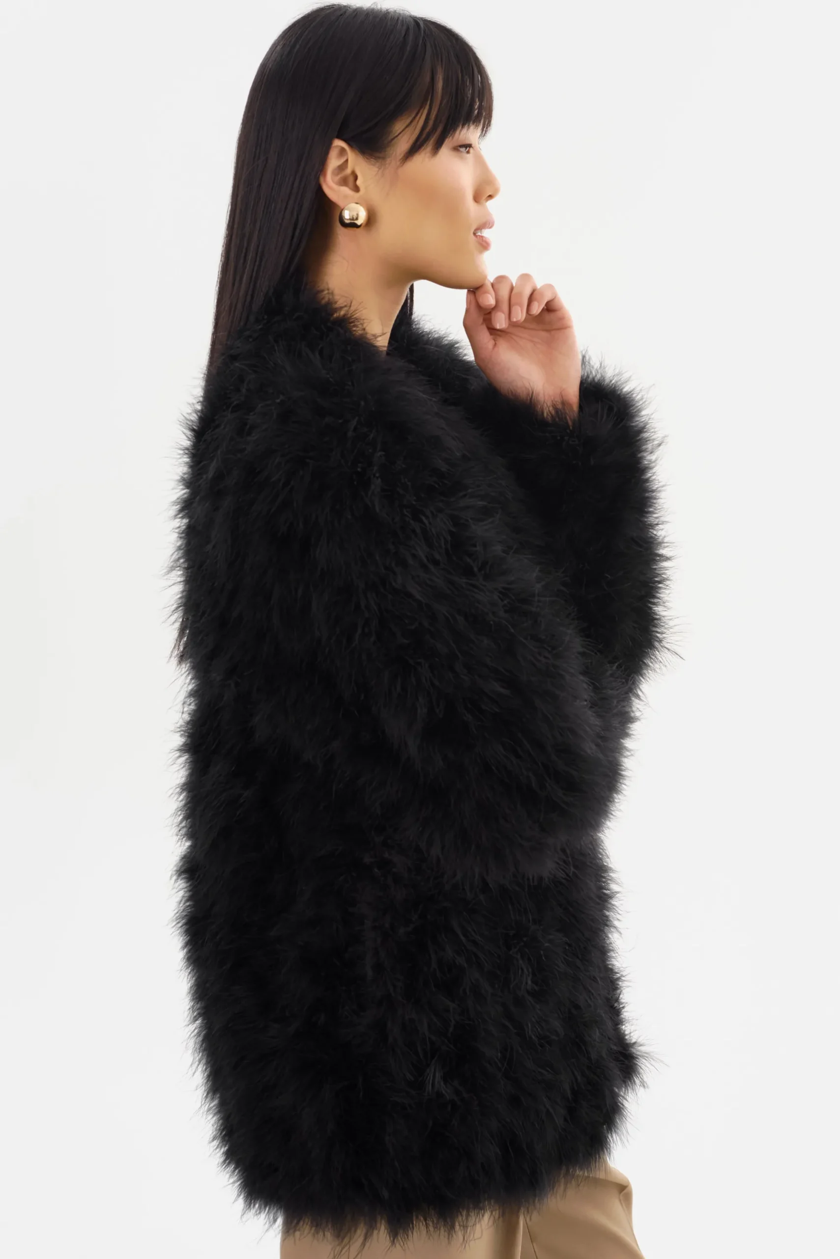 Best Sale LAMARQUE RABEA | Feather Coat Black