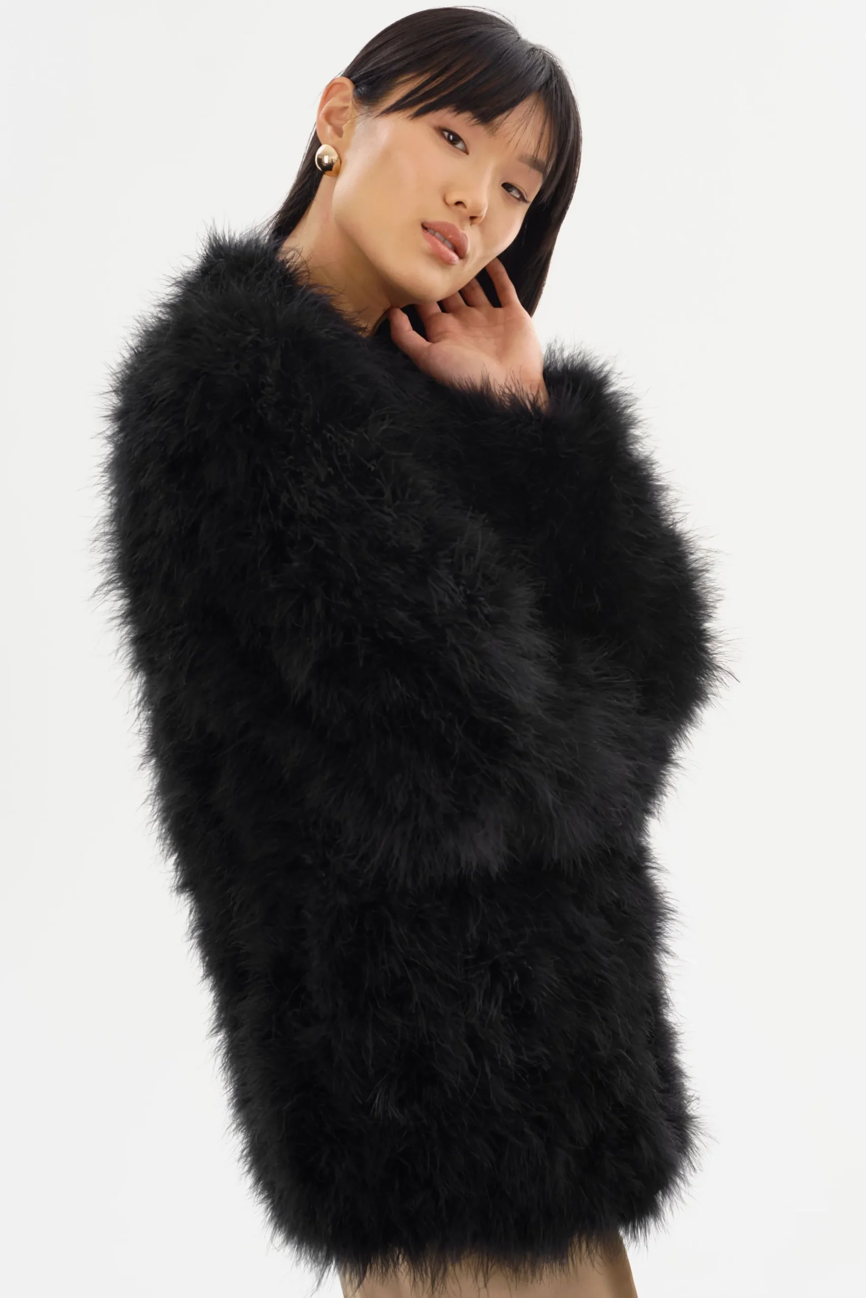 Best Sale LAMARQUE RABEA | Feather Coat Black