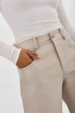 Discount LAMARQUE RIDA | Horseshoe Leather Pants Oat