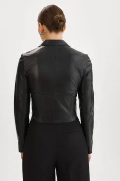 Discount LAMARQUE ROMI | Leather Corset Jacket Black