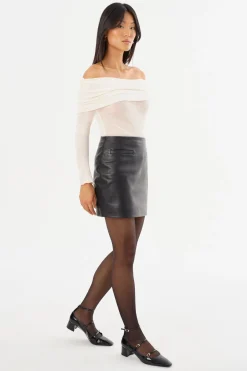 Best LAMARQUE ROWAN | Leather Mini Skirt Black