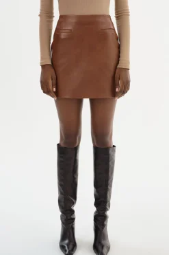 Hot LAMARQUE ROWAN | Leather Mini Skirt Luggage