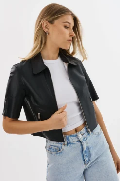Flash Sale LAMARQUE SEVANA | Reversible Leather Jacket Black/Silver