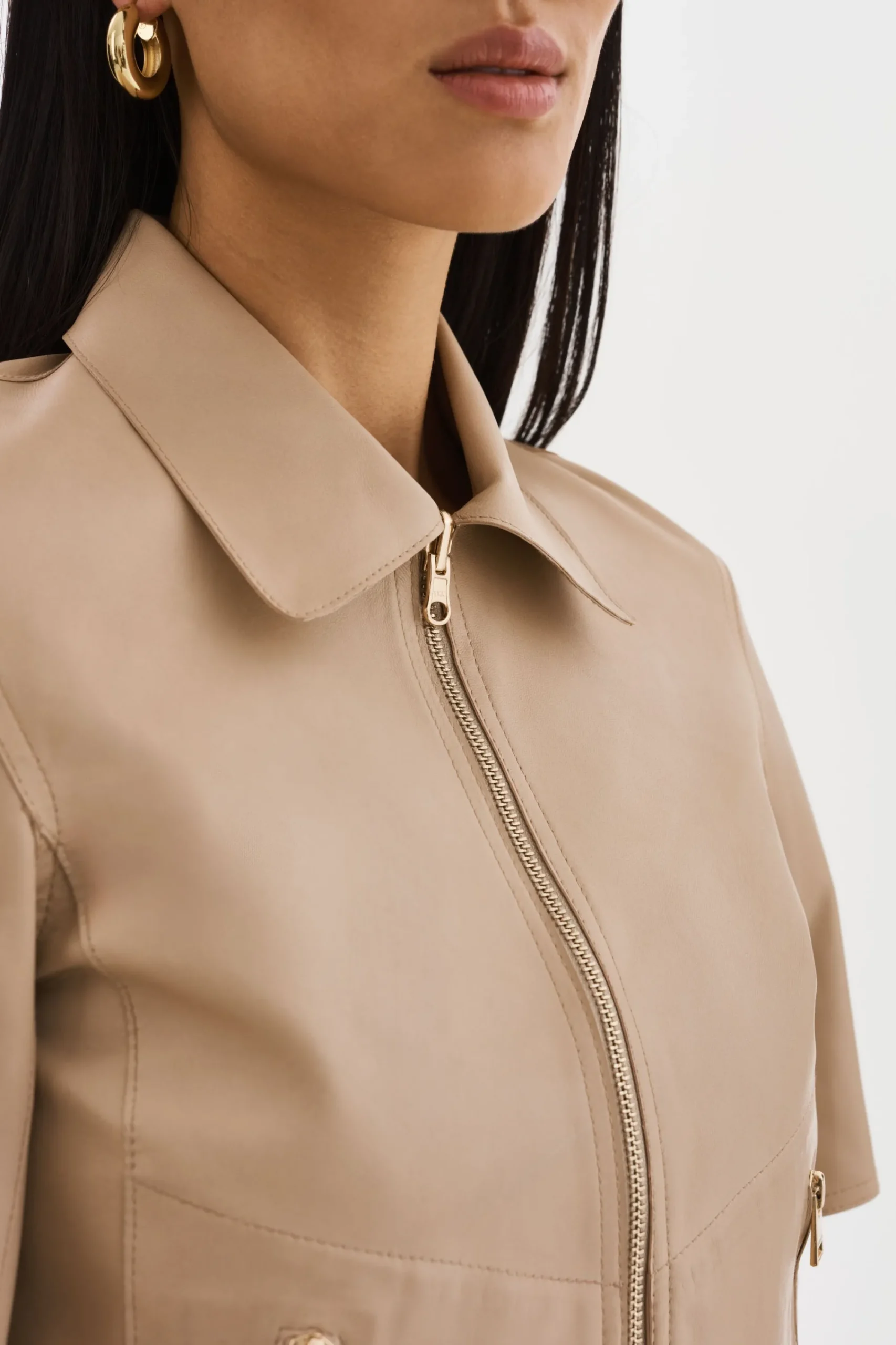 Store LAMARQUE SEVANA | Reversible Leather Jacket Wheat/Gold