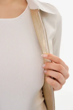 Cheap LAMARQUE SEVANA | Reversible Leather Jacket Winter White/Gold