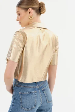 Cheap LAMARQUE SEVANA | Reversible Leather Jacket Winter White/Gold