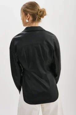 Cheap LAMARQUE SKYLAR | Faux Leather Shirt Black