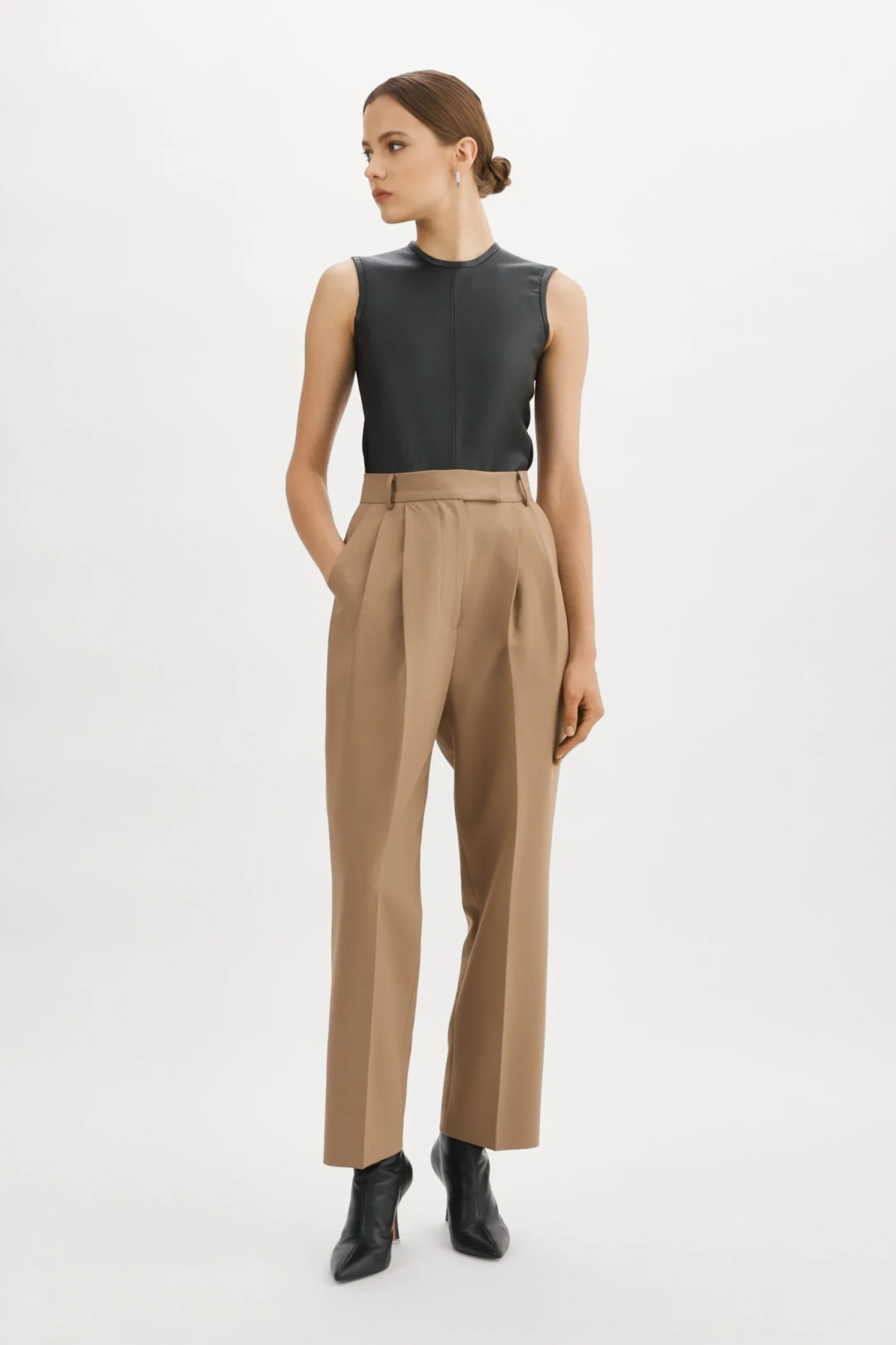 Cheap LAMARQUE SOFIA | Leather Shell Top Black