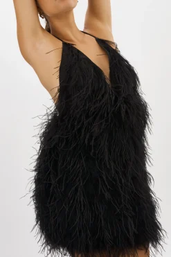 Clearance LAMARQUE SOLVEIG | Feather Dress Black