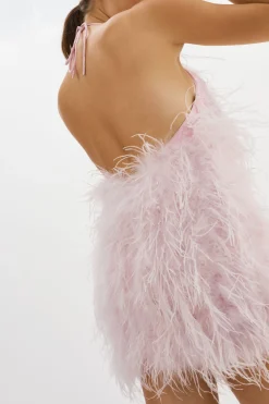 Fashion LAMARQUE SOLVEIG | Feather Dress Pink Parasol