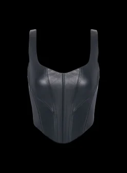 Fashion LAMARQUE TABIA | Leather Corset Top Black