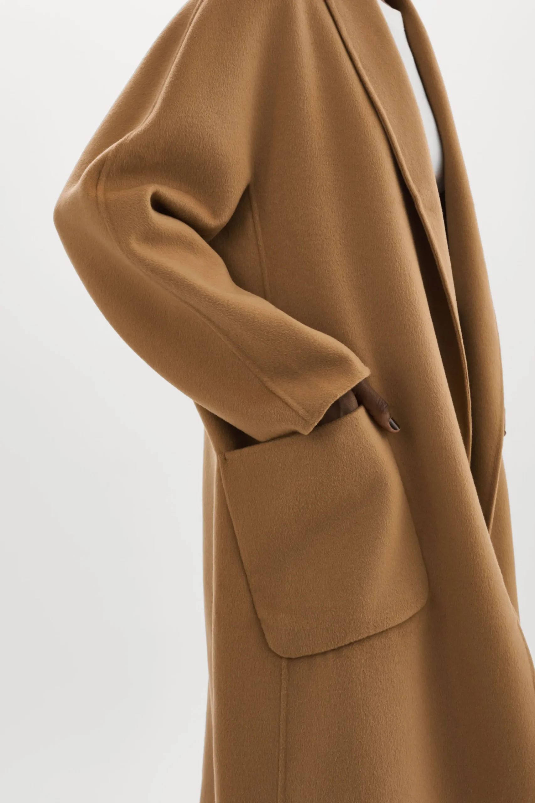 Sale LAMARQUE THARA | Shawl Collar Wool Coat Camel