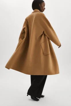 Sale LAMARQUE THARA | Shawl Collar Wool Coat Camel