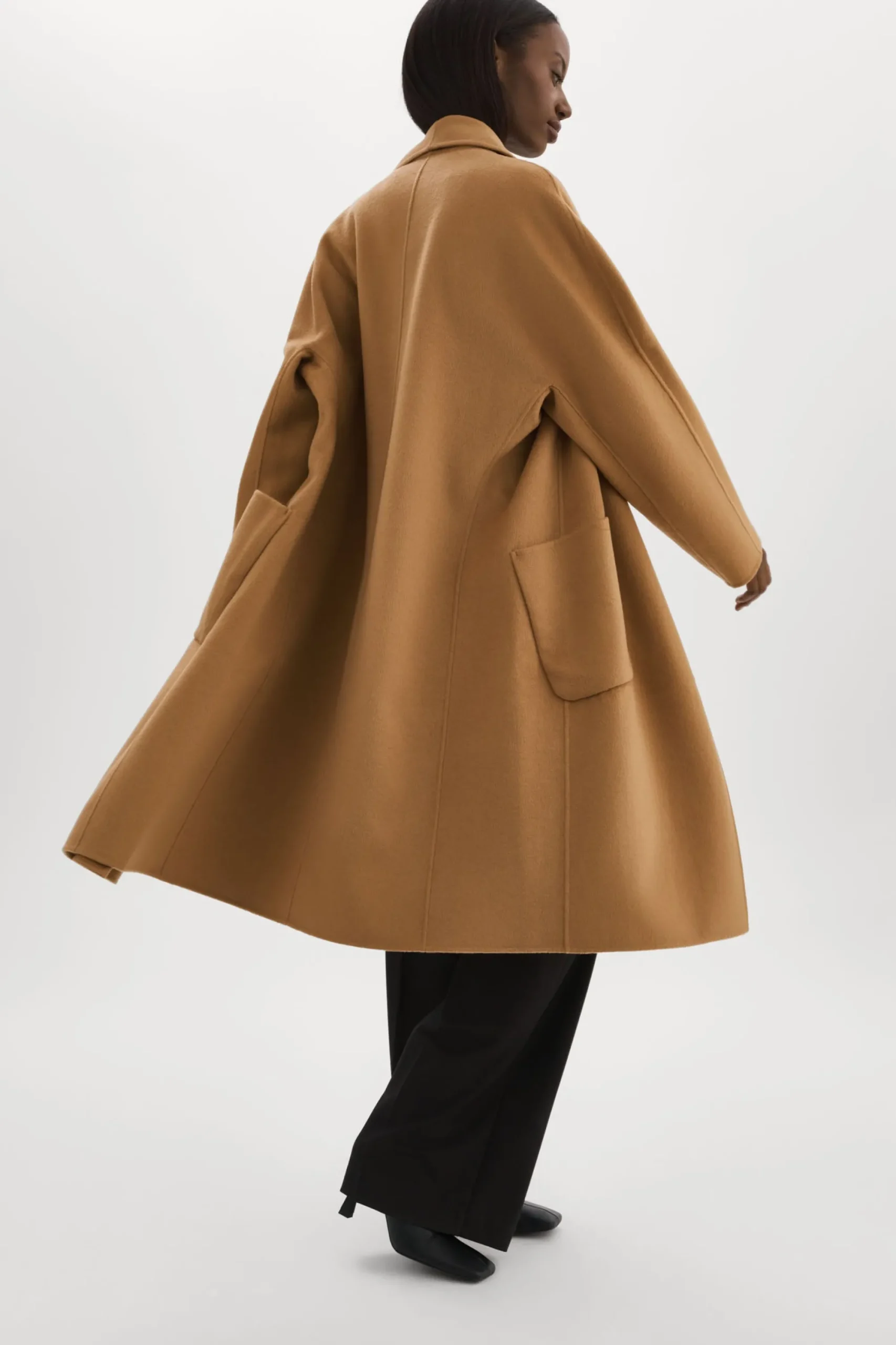 Sale LAMARQUE THARA | Shawl Collar Wool Coat Camel
