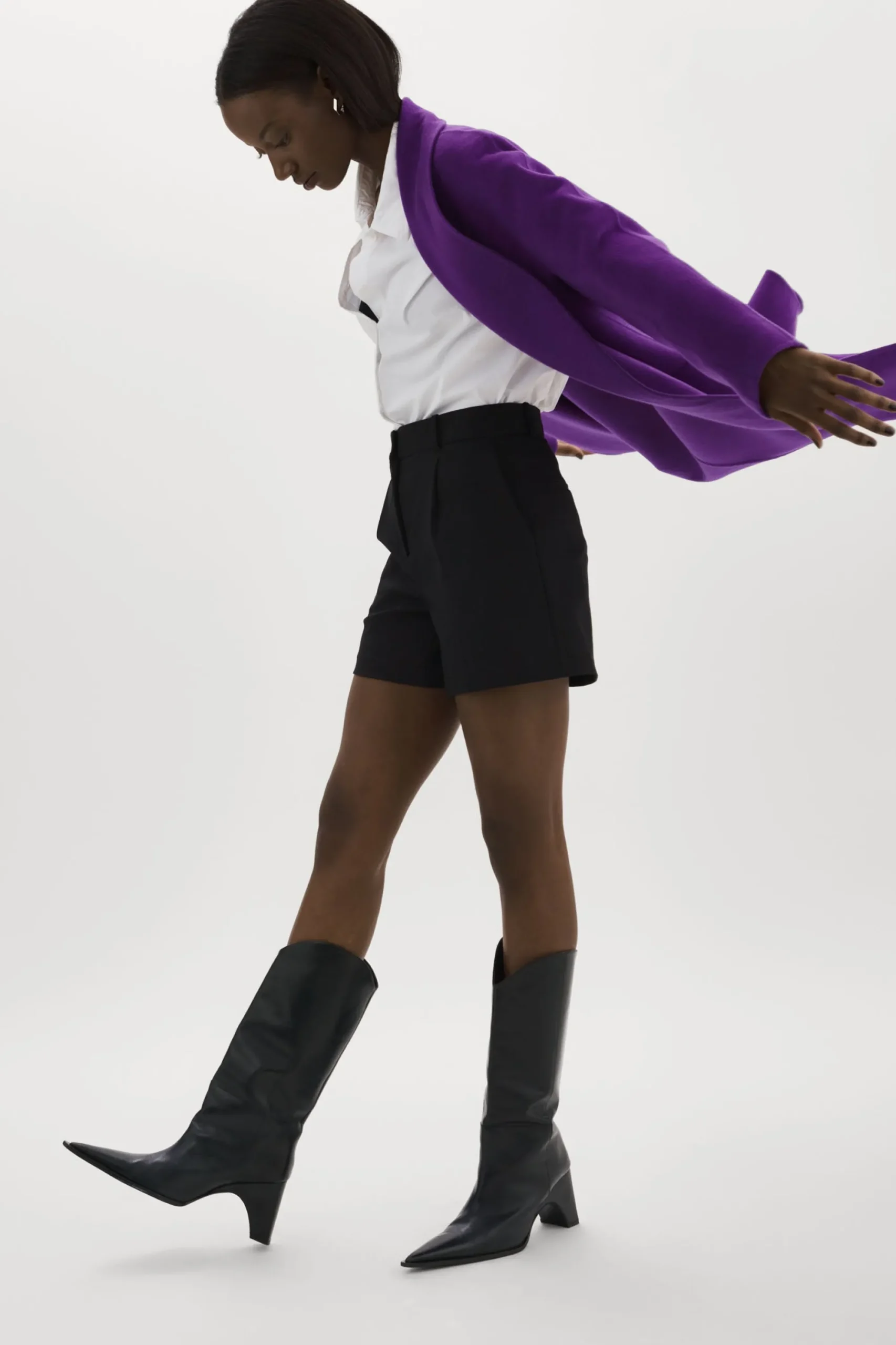 Discount LAMARQUE THARA | Shawl Collar Wool Coat VIOLET