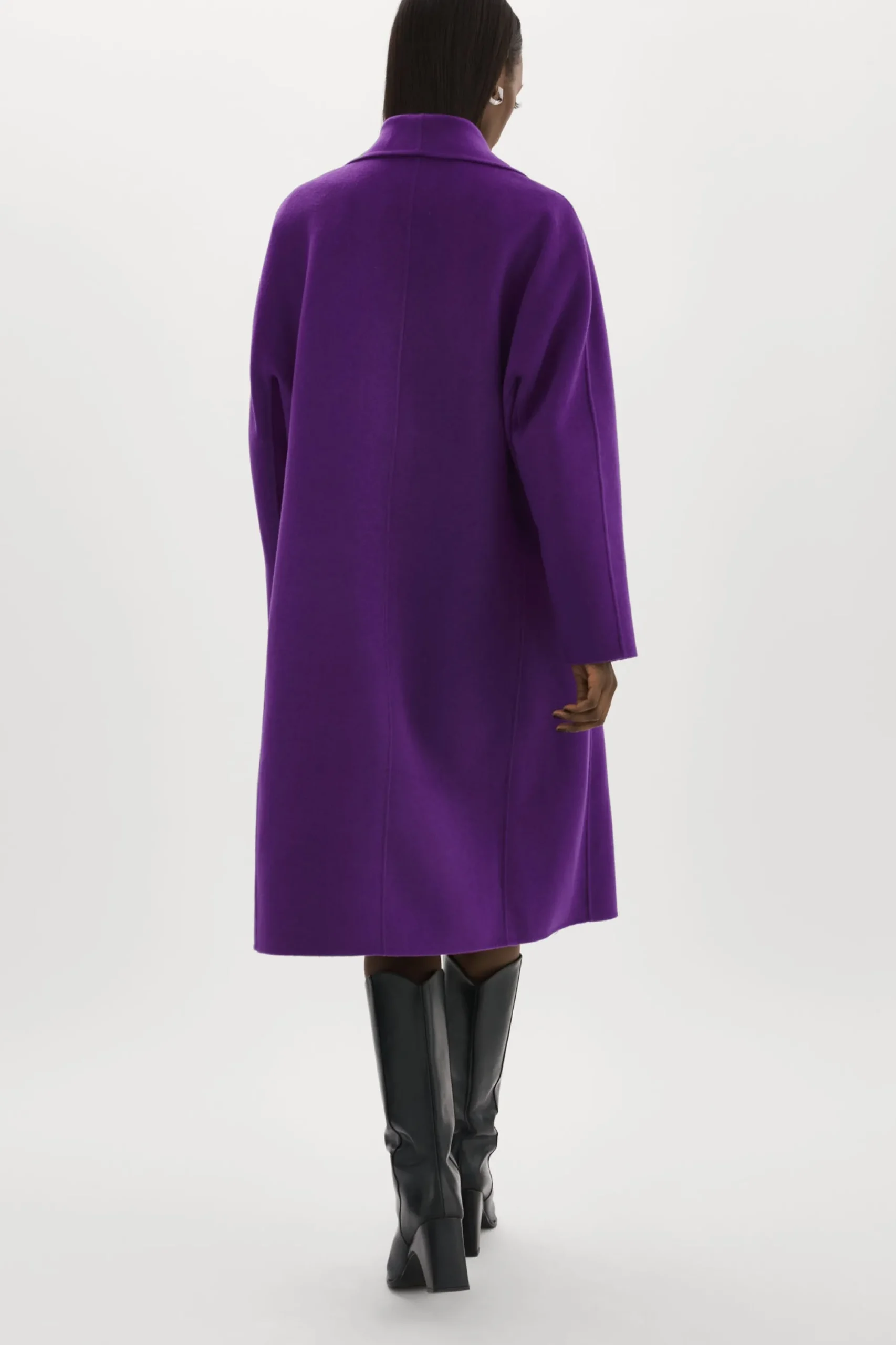 Discount LAMARQUE THARA | Shawl Collar Wool Coat VIOLET