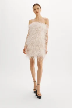 Online LAMARQUE TRIANA | Feather Dress BONE