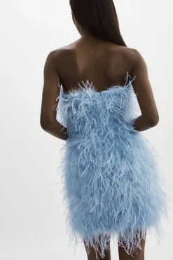 Best LAMARQUE TRIANA | Feather Dress Powder blue