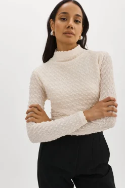 New LAMARQUE VELMA | Crossover Long Sleeve Top Off White