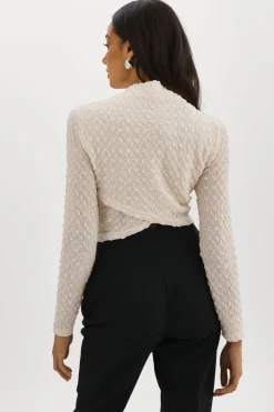 New LAMARQUE VELMA | Crossover Long Sleeve Top Off White