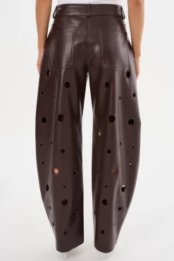 Sale LAMARQUE VENTANA | Recycled Leather Pants Mahogany