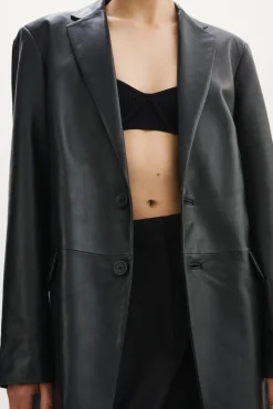 Shop LAMARQUE WILHELMINA | Leather Trench Black
