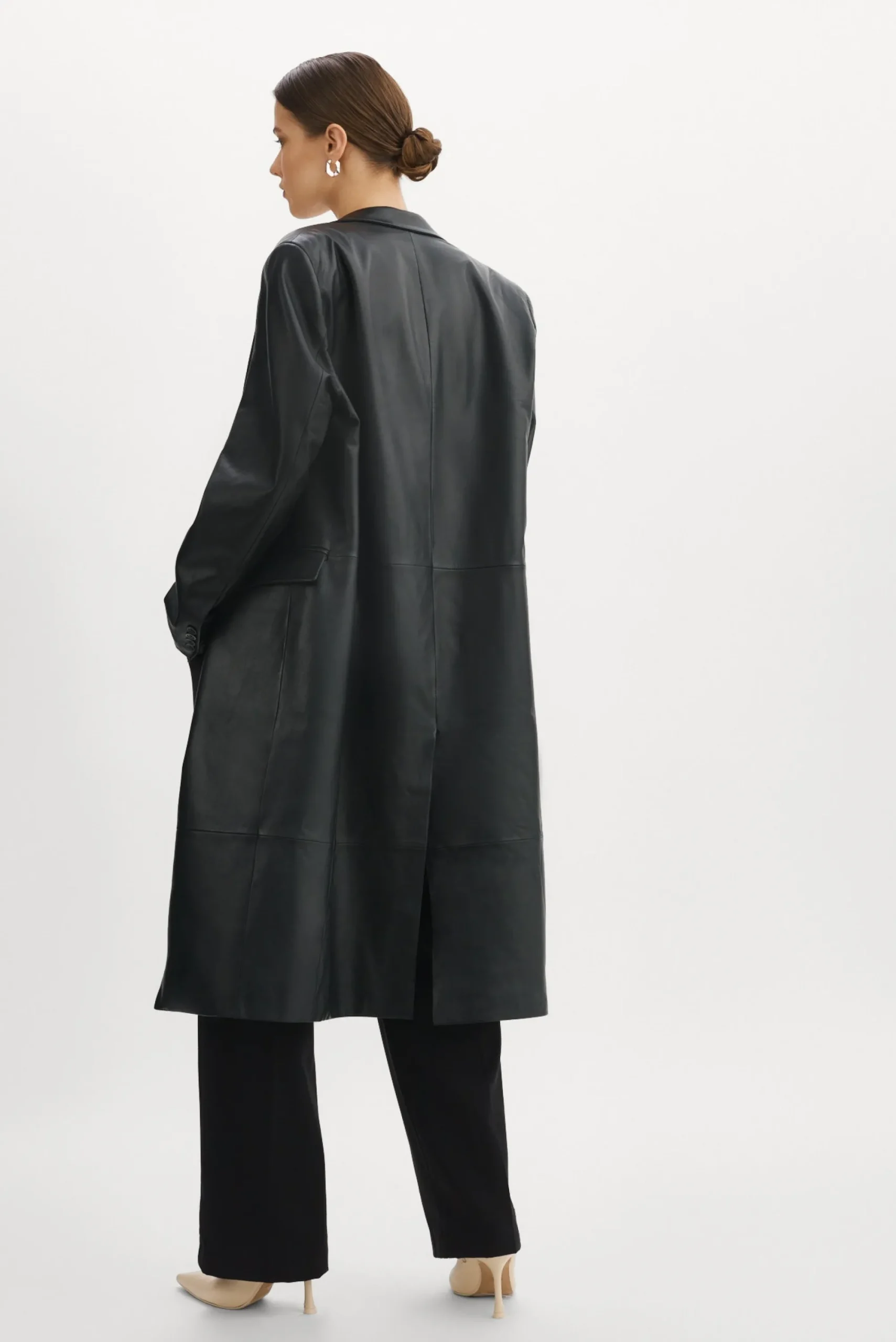 Shop LAMARQUE WILHELMINA | Leather Trench Black