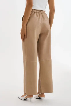 Shop LAMARQUE YAREN | Leather Pants Beige