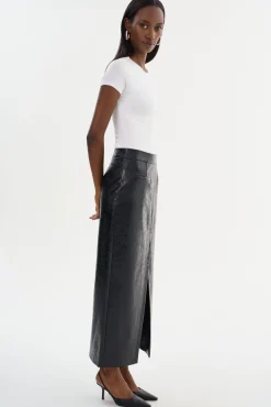 Flash Sale LAMARQUE YVETTE | Faux Leather Maxi Skirt Black