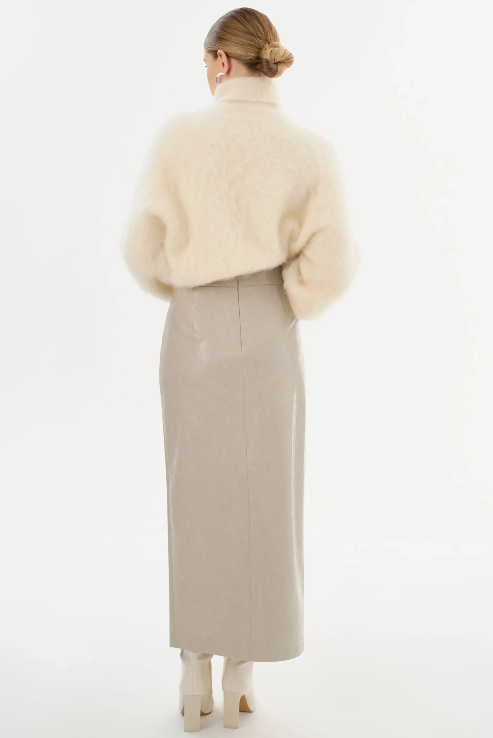 Clearance LAMARQUE YVETTE | Faux Leather Maxi Skirt Clay