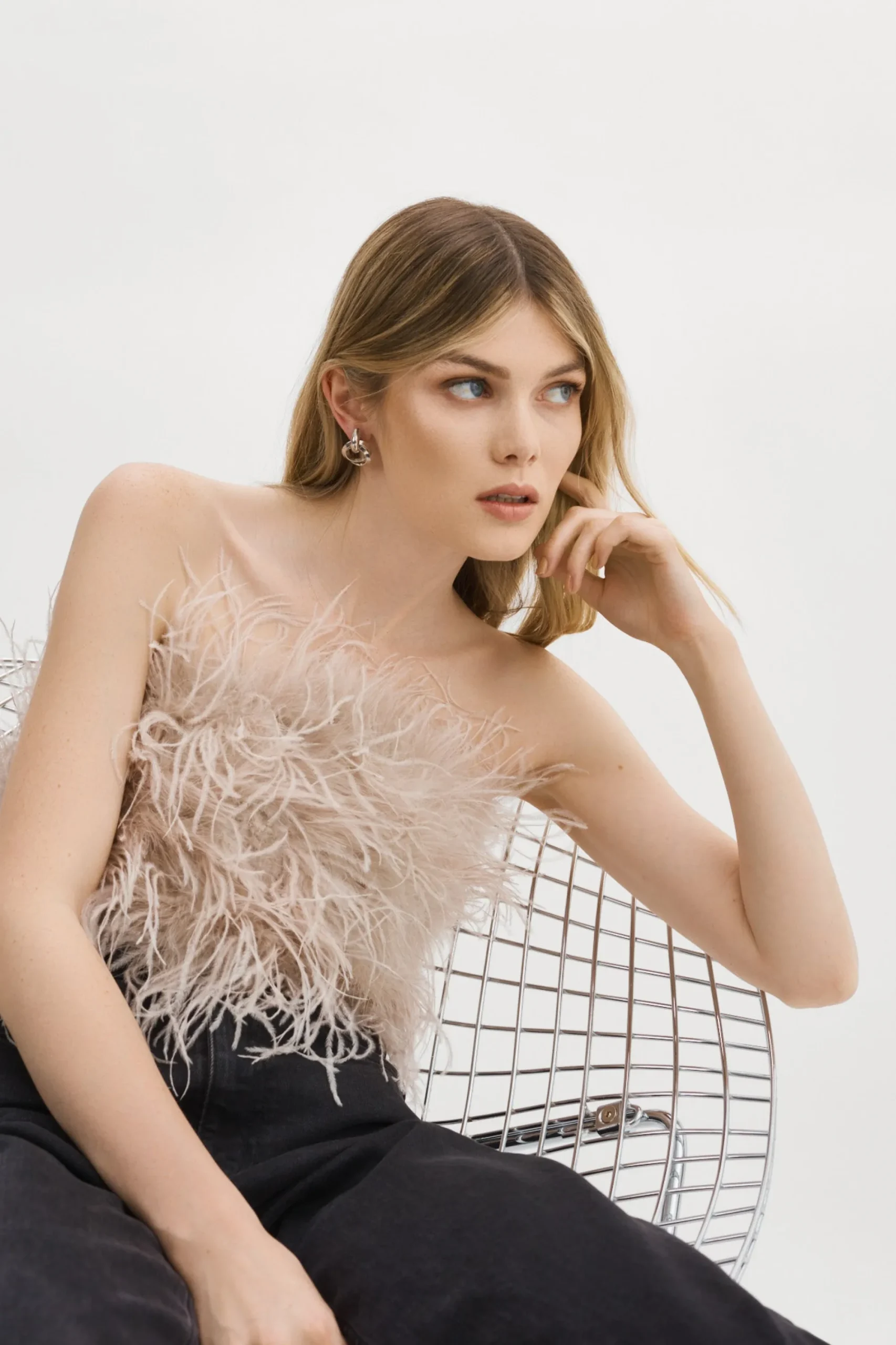 Best LAMARQUE ZAINA | Feather Bustier Feather Pink