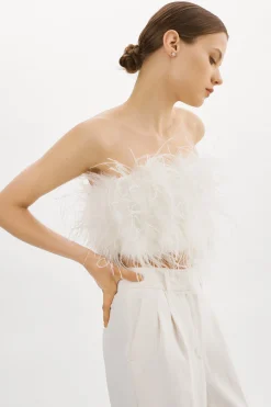 Fashion LAMARQUE ZAINA | Feather Bustier White