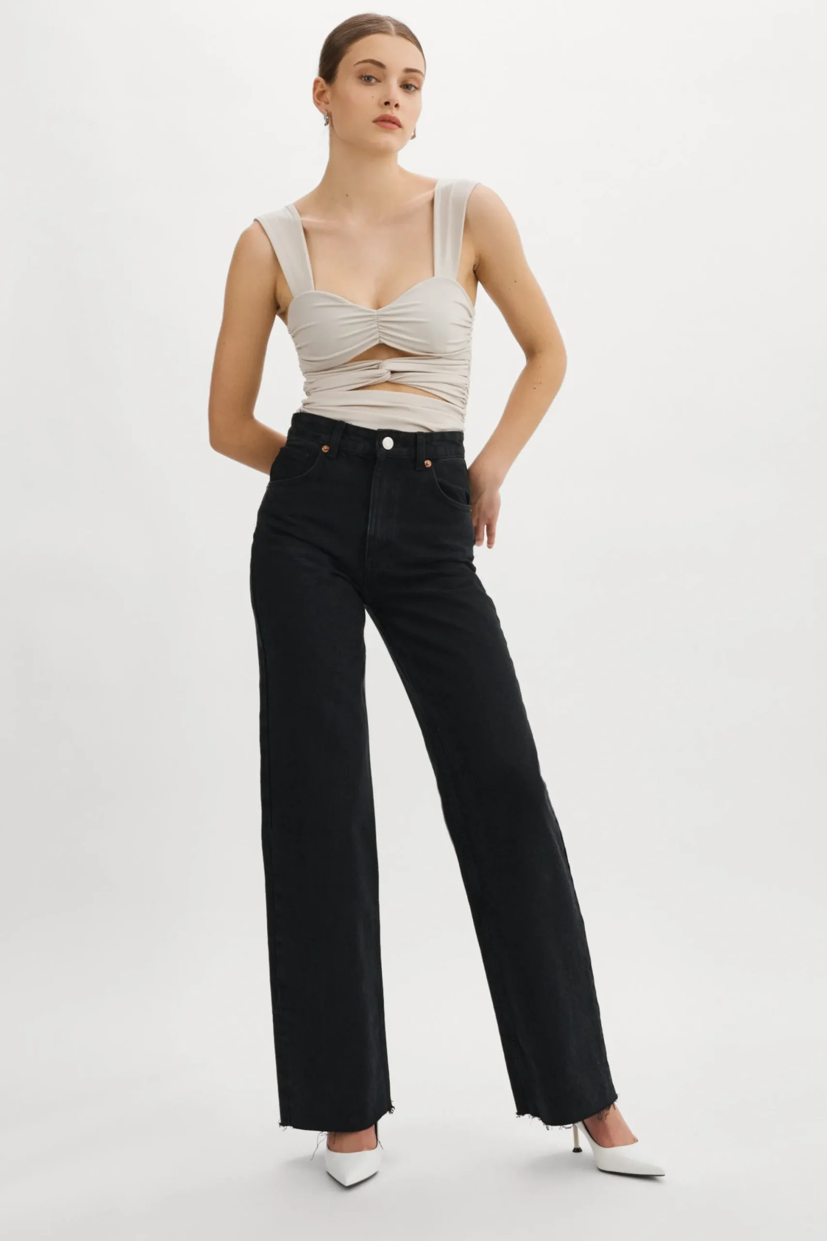 Discount LAMARQUE ZEELA | Ruched Cutout Cami Cloud